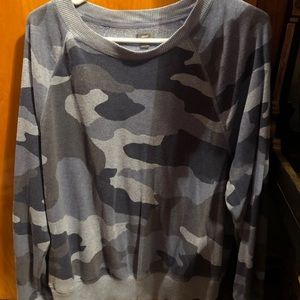 Aerie blue camo sweatshirt